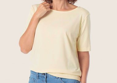 Gerry Weber γυναικείο T-shirt μονόχρωμο - N61255209040 Κίτρινο Ανοιχτό - GERRY WEBER - 