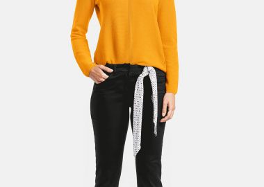 Gerry Weber γυναικείo τζην παντελόνι cropped Straight Fit - 92335-67813 Μαύρο - GERRY WEBER - 