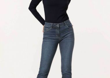 Gerry Weber γυναικείο τζιν παντελόνι πεντάτσεπο Straight Leg - 925081-66854 Μπλε Σκούρο - GERRY WEBER - 