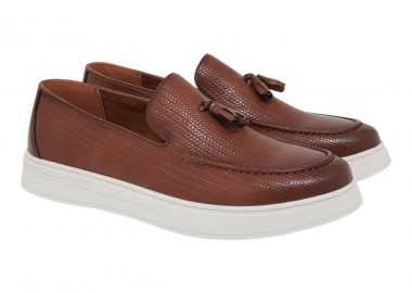 GIOVANNI MORELLI Ανδρικά παπούτσια LOAFERS 31E-111 Ταμπά Πλεκτό - GIOVANNI MORELLI - 