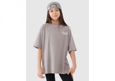 Girls' oversize Tshirt with print 4F 4FJRSS25TTSHF258683S - 4f - 