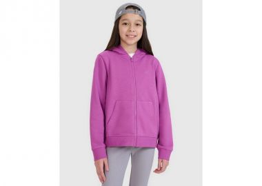 Girls' sweatshirt with a zipper and hood 4F 4FJWSS25TSWSF170650S - 4f - 