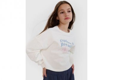 Girls' sweatshirt without a hood 4F 4FJWSS25TSWSF148311S - 4f - 