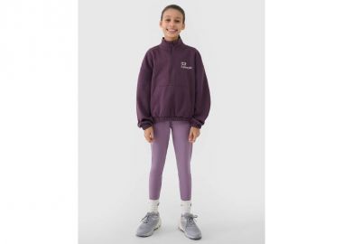 Girls' sweatshirt without zipper without hood 4F 4FJRSS25TSWSF205850S - 4f - 
