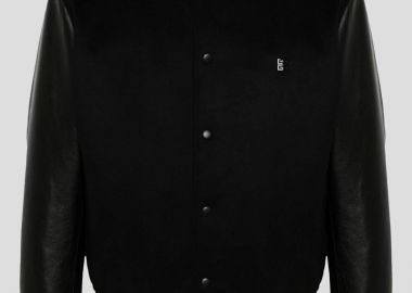 GIVENCHY Ανδρικό Μαύρο 4G Logo-Plaque Bomber Jacket - GIVENCHY - 