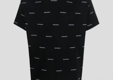 GIVENCHY Ανδρικό Μαύρο 4G Motif Print T-shirt - GIVENCHY - 