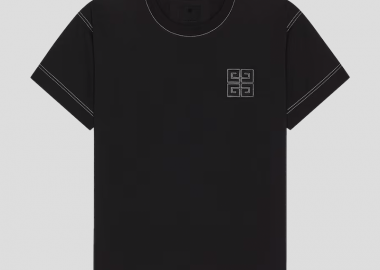 GIVENCHY Ανδρικό Μαύρο 4G T-shirt In Cotton - GIVENCHY - 
