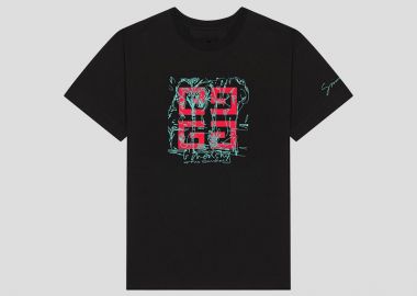 GIVENCHY Ανδρικό Μαύρο 4G T-shirt In Cotton - GIVENCHY - 