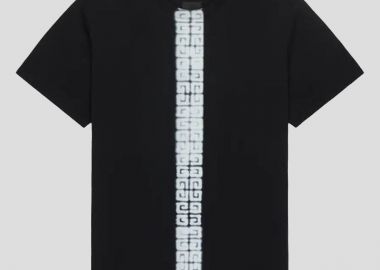 GIVENCHY Ανδρικό Μαύρο 4G Trim Cotton T-Shirt - GIVENCHY - 