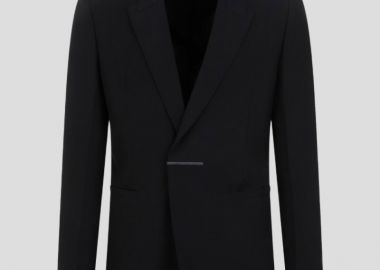 GIVENCHY Ανδρικό Μαύρο Black Virgin Wool Jacket - GIVENCHY - 