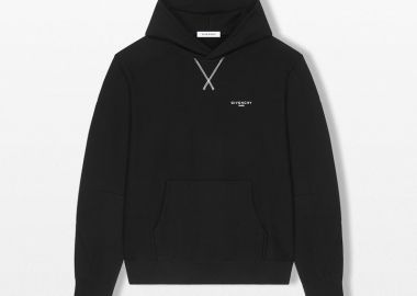 GIVENCHY Ανδρικό Μαύρο Couture Seam Hoodie - GIVENCHY - 