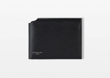 GIVENCHY Ανδρικό Μαύρο Fold Wallet In Grained Leather - GIVENCHY - 