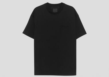 GIVENCHY Ανδρικό Μαύρο Logo-embossed T-shirt - GIVENCHY - 