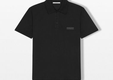 GIVENCHY Ανδρικό Μαύρο Polo with GIVENCHY Paris Gros Grain - GIVENCHY - 