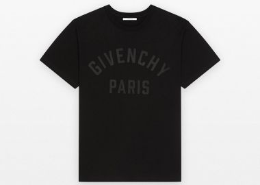 GIVENCHY Ανδρικό Μαύρο T-shirt With GIVENCHY Paris Embroidery - GIVENCHY - 