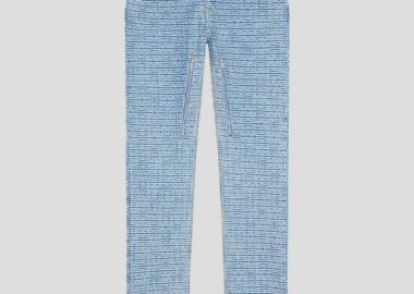GIVENCHY Ανδρικό Μπλε Jeans In 4G Denim With Zips - GIVENCHY - 