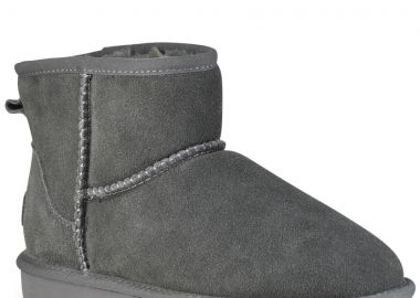 Γκρι χαμηλό δερμάτινο Australian Boot L7854 - Izy - 
