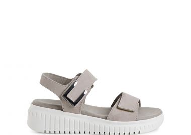 Γκρι δερμάτινο σανδάλι - MARCO TOZZI - 