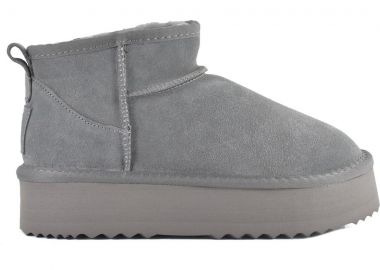 Γκρι δίπατο δερμάτινο Australian Boot Kelara 41209 - Kelara - 