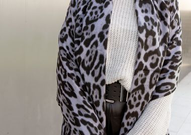 ΓΚΡΙ ΛΕΟΠΑΡ ΕΣΑΡΠΑ - MOHAIR - sense-shop - 