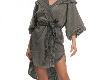 Γκρι τουνίκ με κουκούλα - SUNDAY HABITS - 