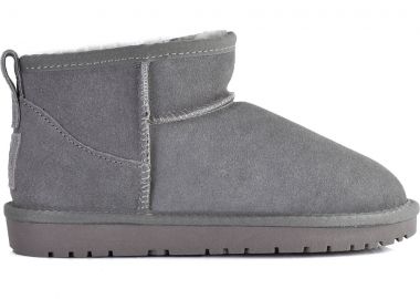 Γκρι ultra short δερμάτινο Australian Boot Kelara 41201 - Kelara - 