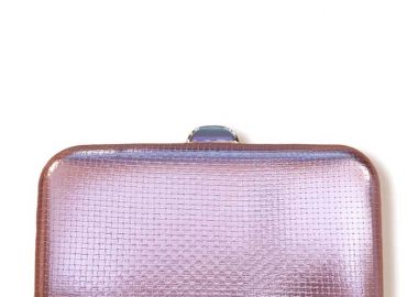 glam glossy rose gold τσαντάκι Kika - PerfectDress.gr - 