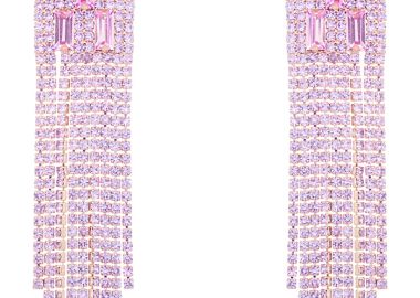 glam σκουλαρίκια Victoria λιλά - PerfectDress.gr - 