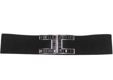 glam strass ελαστική ζώνη Spectrum black - PerfectDress.gr - 