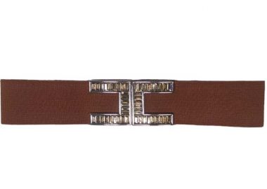 glam strass ελαστική ζώνη Spectrum σοκολά - PerfectDress.gr - 