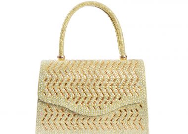 Glitter τσαντάκι χειρός με ανάγλυφο ζιγκ-ζαγκ σχέδιο - MAT FASHION - 