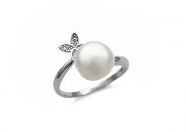 Γλυκύτατο Δαχτυλίδι με μαργαριτάρι από Ασήμι 925 DA146 - Asimenio - 