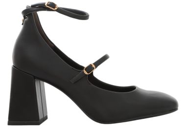 Γόβα Tamaris Με Μπαρέτα Και Λουράκι Στον Αστράγαλο 1-22412-43-020-BLACK MATT Γυναικείο - Tamaris - 