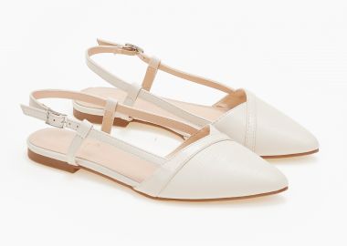 Γοβάκι με μυτερό τελείωμα - Μπεζ - Issue - 