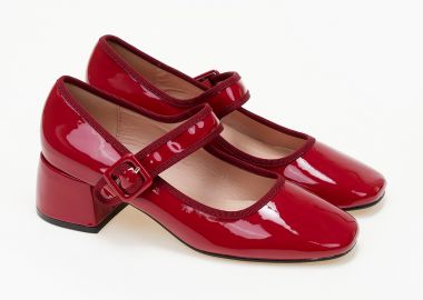 Γοβάκια λουστρίνι τύπου mary janes - Κόκκινο - Issue - 