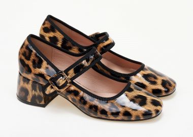 Γοβάκια λουστρίνι τύπου mary janes - Λεοπάρ - Issue - 
