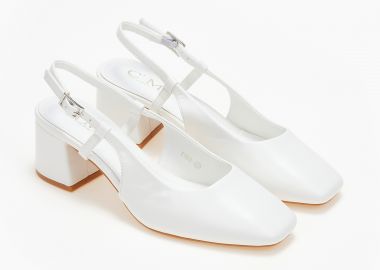 Γοβάκια με χαμηλό τακούνι - Λευκό - Issue - 