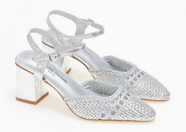 Γοβάκια με ιδιαίτερο σχέδιο - Ασημί - Issue - 