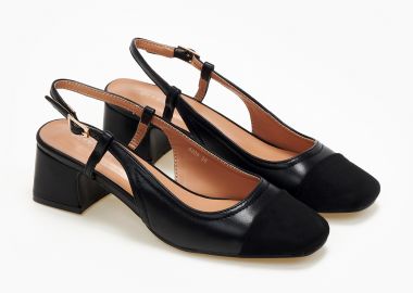 Γοβάκια με συνδυασμό χρωμάτων - Μαύρο - Issue - 