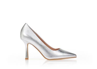 Γόβες ασημί δερματίνη ΑΣΗΜΙ - Tsoukalas - 