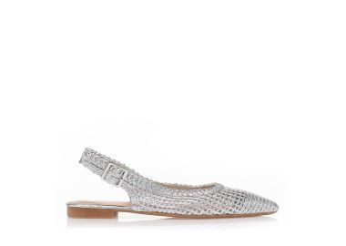 Γόβες ασημί με διάτρητο σχέδιο ΑΣΗΜΙ - Tsoukalas - 