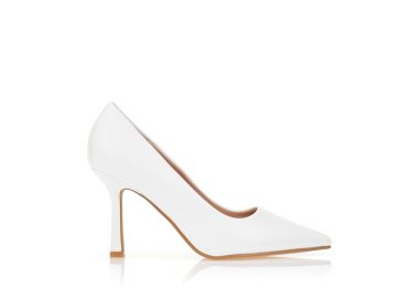 Γόβες άσπρες δερματίνη ΛΕΥΚΟ - Tsoukalas - 