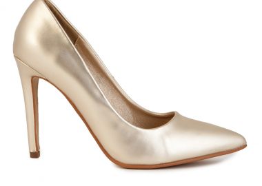 Γόβες χρυσές δερματίνη ΧΡΥΣΟ - Tsoukalas - 