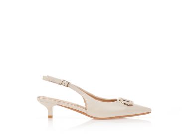 Γόβες δερματίνη με αγκράφα ΜΠΕΖ - Tsoukalas - 