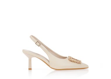 Γόβες δερματίνη με αγκράφα ΜΠΕΖ - Tsoukalas - 