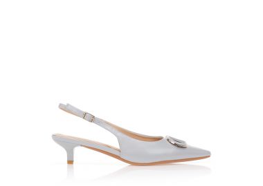 Γόβες δερματίνη με αγκράφα ΜΠΛΕ - Tsoukalas - 