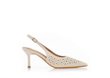 Γόβες δερματίνη με διάτρητο σχέδιο ΜΠΕΖ - Tsoukalas - 