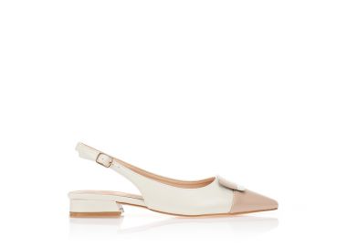 Γόβες δερματίνη με ιδαίτερη αγκράφα ΜΠΕΖ - Tsoukalas - 