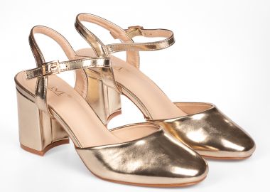 Γόβες εξώφτερνες με λουράκι αστραγάλου - Χρυσό - Issue - 