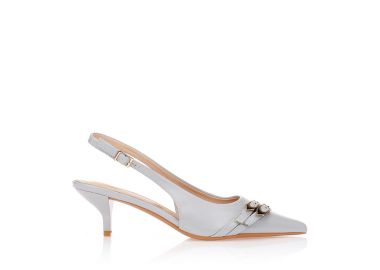 Γόβες γαλάζιες με λουράκια και αγκράφα ΓΑΛΑΖΙΟ - Tsoukalas - 